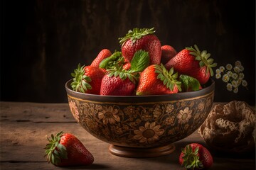 Wall Mural - Strawberries