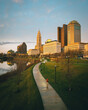 View of the Scioto River and downtown skyline, Columbus, Ohio