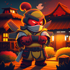 Wall Mural - chinese ninja cartoon