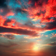 © Eduardo - sunset sky with clouds,Generative IA