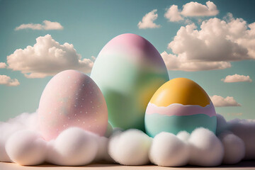 Creative Easter concept created with generative Ai technology