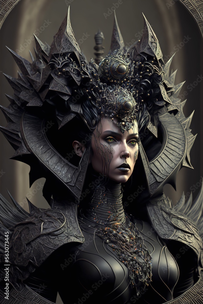 Alien princess or queen ,made with Generative AI Stock Illustration ...