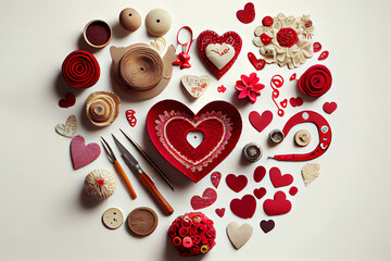 Wall Mural - Attractive Valentines crafts