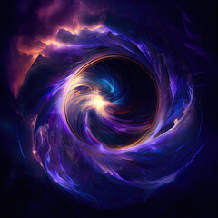 Wall Mural - Psychedelic Nebula vortex - By Generative AI	
