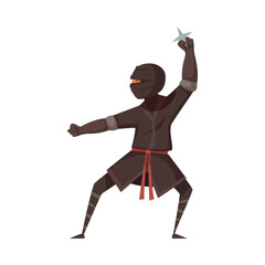 Sticker - Ninja Flat Illustration