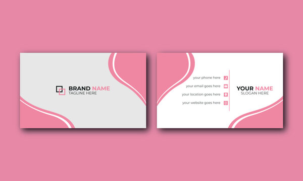 modern unique style  business card design, love effect card design template,