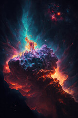 Wall Mural - Cosmic Wonders: The Vibrant and Mysterious Nebulas of Space, Generative AI