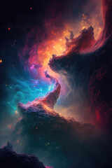 Wall Mural - Cosmic Wonders: The Vibrant and Mysterious Nebulas of Space, Generative AI