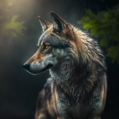 Naklejka na meble wolf in the forest