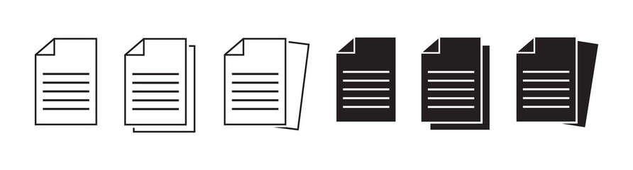 Poster - Document vector icon isolated vector graphic. Paper document page icon vector element. Agreement file symbol. Flate icon.