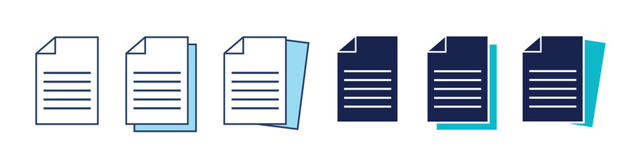 Poster - folded written paper icon in different style vector illustration. two colored and black folded written paper vector icons designed in filled, outline, line and stroke style can be used. 10 eps.