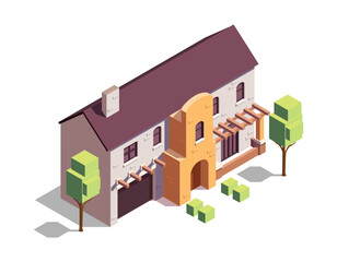 Wall Mural - Isometric Suburban Building