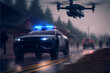 Drone police in the service of law enforcement created with Generative Ai