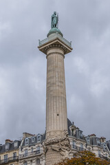 Wall Mural - Ancient Throne Barrier (Barriere du Trone) and two Throne Columns (Colonnes du Trone) at Place de la Nation (1700s). Columns surmounted by statues of Philip Augustus and Saint Louis. Paris, France. 