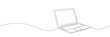 © Hanna - One line drawing of laptop gadget