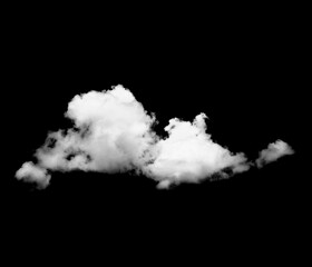 Wall Mural - Cloud, Fog or smoke isolated on black background. Royalty high-quality free stock photo image of abstract white cloudiness, clouds, mist overlays.  White cloudiness, mist or smog overlay backgrounds