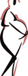 © PixlMakr - Abstract drawing of a silhouette of a pregnant woman
