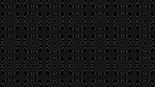 Animated Black And White Background. Looped Black And White Background. Black And White Kaleidoscope Background.