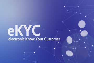  Title image of the word eKYC（electronic Know Your Customer）. It is a Web3 related term.