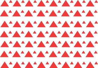 Wall Mural - vector abstract pattern simple triangle red and white tribal ethnic traditional design for background ikat argyle gingham made in traditional textile center in india