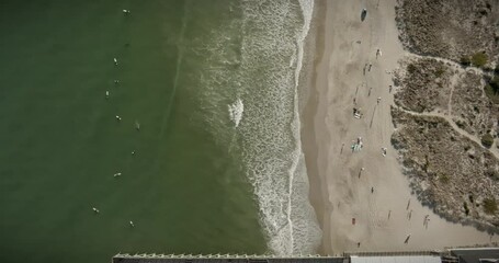 Wall Mural - Ocean Pier and Surfers