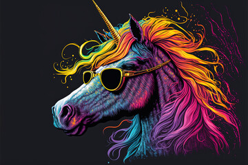 Poster - unicorn illustration vector