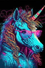 Poster - unicorn illustration vector