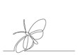 © OneLineStock - continuous line drawing vector illustration with FULLY EDITABLE STROKE of butterfly