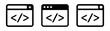 Coding icon. Coding web page icon, vector illustration