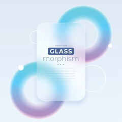 Wall Mural - futuristic glass morphism background with glowing gradient design