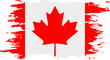 Canada flag grunge brush color image vector