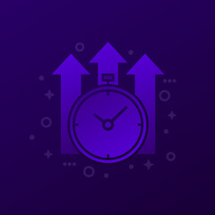 Poster - improve time icon, vector design