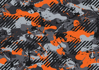 grunge camouflage texture seamless pattern. abstract modern endless military camo background for fab