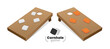 cornhole game with board and bag