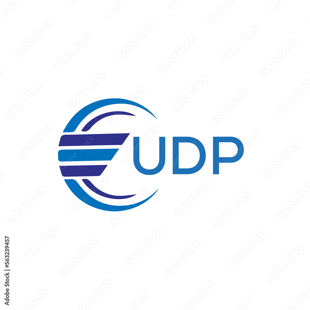 UDP letter logo. UDP blue image on white background. UDP vector logo design for entrepreneur and business. UDP best icon.	
