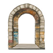 © slowbuzzstudio - stone arch digital drawing with watercolor style illustration