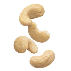 Wall Mural - Flying delicious cashew nuts cut out