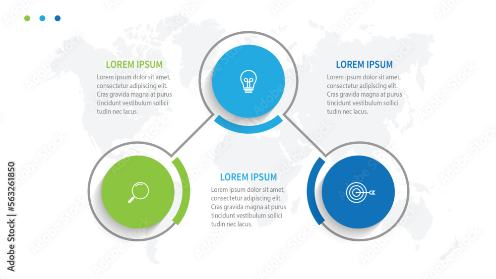 Vector infographics label design with circles and marketing icons ...