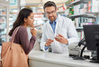 © Reese/peopleimages.com - Help, consulting and thinking pharmacy customer at counter for pharmacist expertise and assistance. Pharmaceutical advice, opinion and explanation of worker helping girl with medicine information
