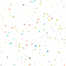 Colorful Confetti Seamless Decor Vector Pattern
