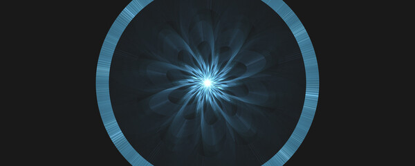 Wall Mural - blue energy light hole explosion background