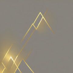 Canvas Print - Gold geometrical elements background.  Generative AI