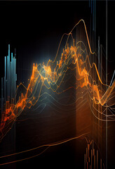 Poster - Beautiful Abstract stock market chart lines. 