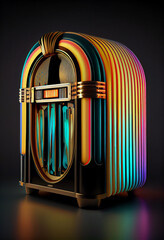 Poster - Minimalism Vintage Jukebox retro style concept. Background pattern for design. 