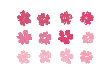 Wall Mural - Flowers pattern Hand-drawn. Vector seamless background.