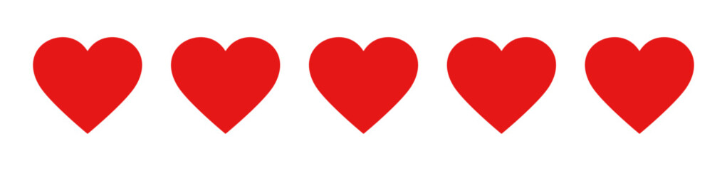 Wall Mural - five heart rating