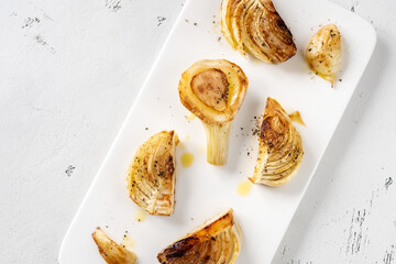 Canvas Print - Sliced roasted fennel