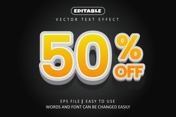 Wall Mural - 50% off 3d text effect use for your business or brand