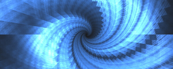 Wall Mural - blue cyber galaxy tunnel background