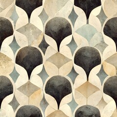 wallpaper abstract shapes neutral colors repeating pattern seamless tile 